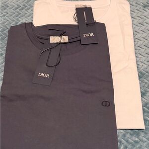 Dior Uniforme collection 1 Navy & 1 White tee shirt